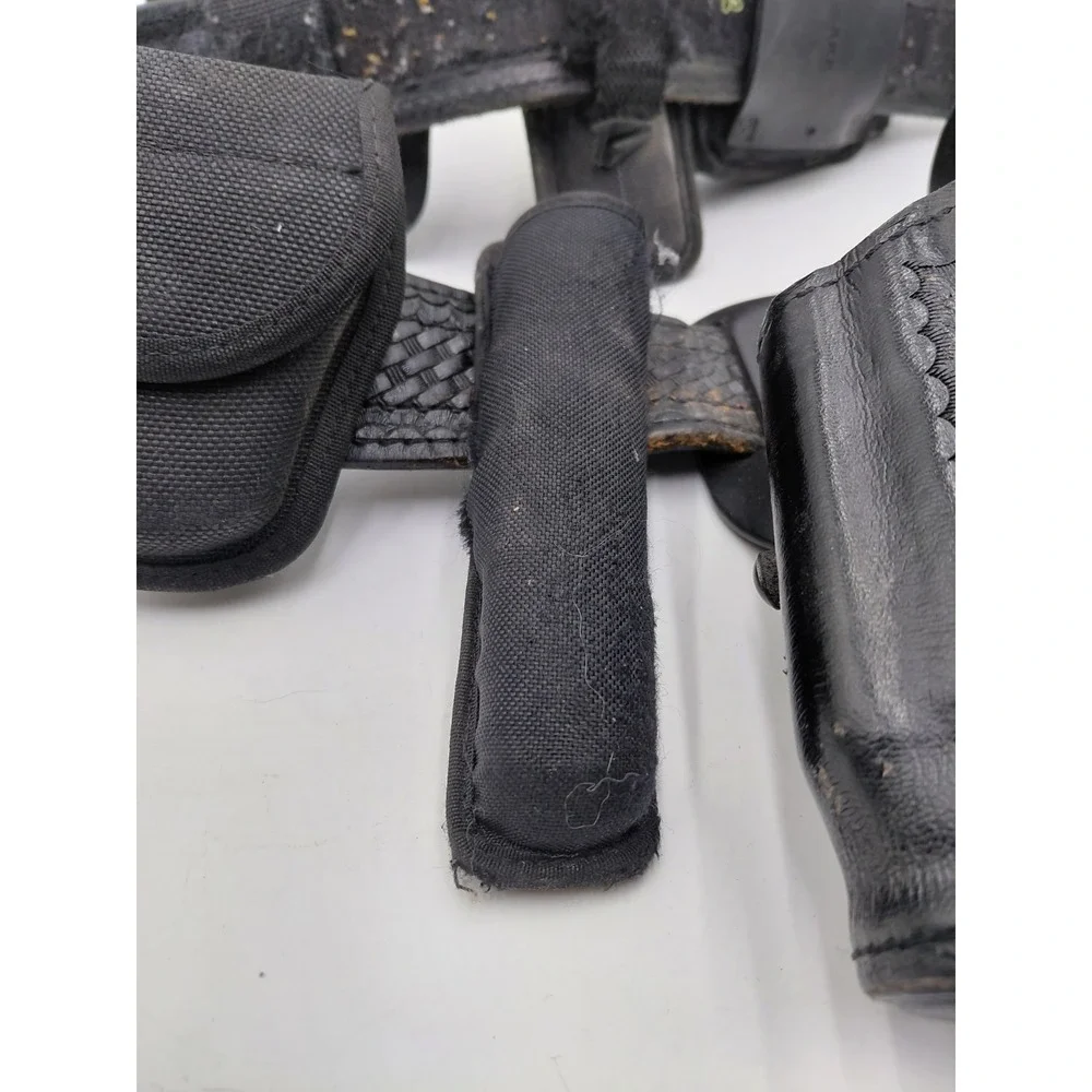 Dutyman 5021 Basketweave Leather Belt Bundle 9 Attachments 4XL 65
